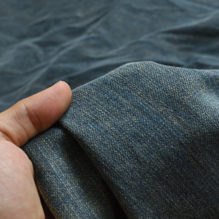 高品质微厚超软有质感微弹丹宁牛仔布料面料水洗客供英国