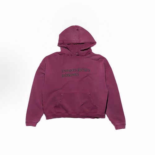 ERD忧郁的富二代Loren同款重磅卫衣美式做旧破坏水洗虫洞连帽衫潮