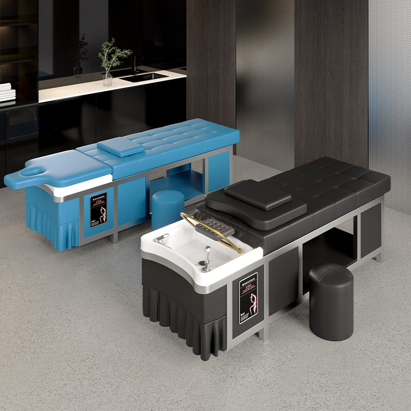 泰式洗头床高端不锈钢理发店专用发廊按摩美容院水循环熏蒸头疗床