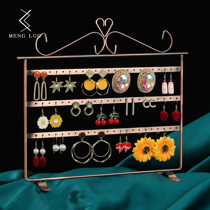 Earrings, metal stand, capacious ear clips, accessory, storage system
