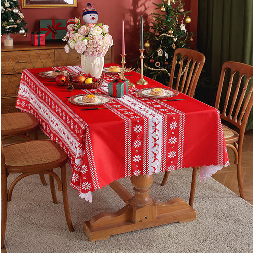 New Christmas Tablecloth Waterproof Polyester Tablecloth桌布