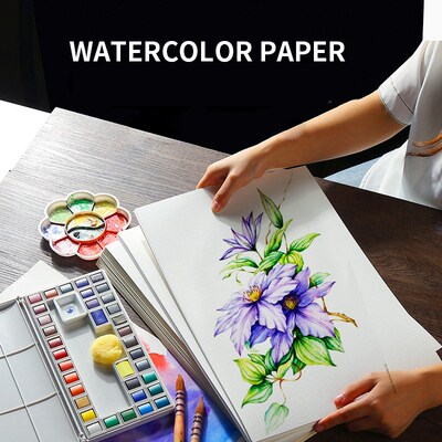 Professional Watercolor Gouache Painting Paper 20Sheets Wate