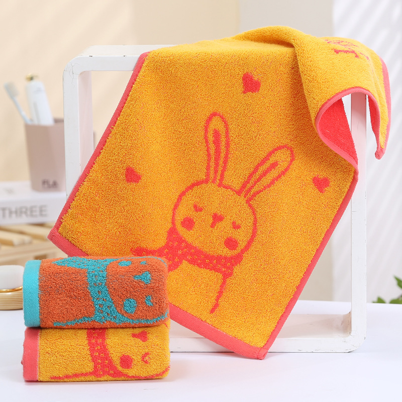 Pure cotton children's bunny cartoon bunny face towel洗脸巾