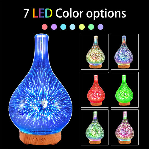 3D Glass Aromatherapy Machine Ultrasonic Humidifier加湿器