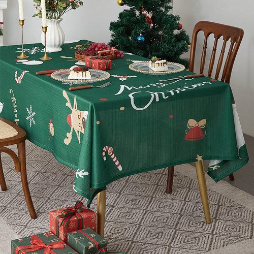 New American tablecloth Christmas themed table cloth圣诞台布