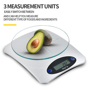 High precision glass kitchen scale LCD electronic food scale