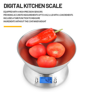 Accurate stainless steel 5kg baking kitchen electronic scale