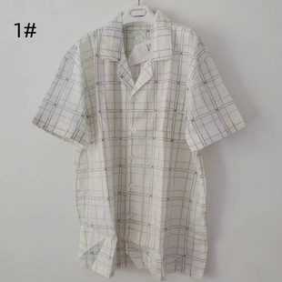 棉花堡家居服男士春夏梭织薄棉短袖上衣秋款针织棉长袖睡衣M/XXXL