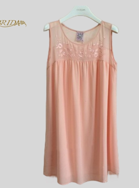 正品现货CA BRIDA嘉德丽亚睡裙女夏款雪纺冰丝无袖短裙CES4L601C1