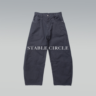 STABLE CIRCLE 25ss 阿苏特染弯刀BoxyFit休闲裤