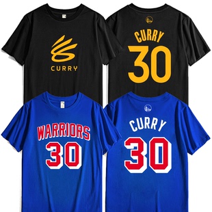 总冠军库里30号维金斯22号汤普森11号格林23普尔3纯棉短袖T恤上衣