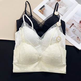 2026新款 蕾丝无钢圈文胸女聚拢美背无痕性感内衣舒适透气胸罩 法式