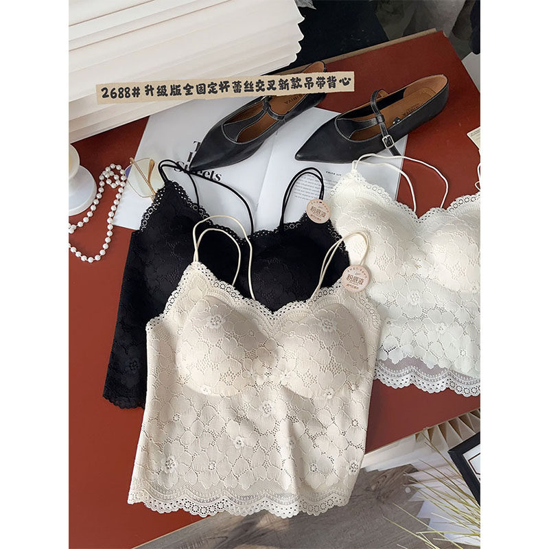 新品粉底液隐形蕾丝美背内衣吊带女外穿文胸一体杯背心女内搭抹胸,女士内衣/男士内衣/家居服,吊带/背心/T恤/打底/肌底衣,淘宝优惠券,粉丝福利购,淘宝优惠卷