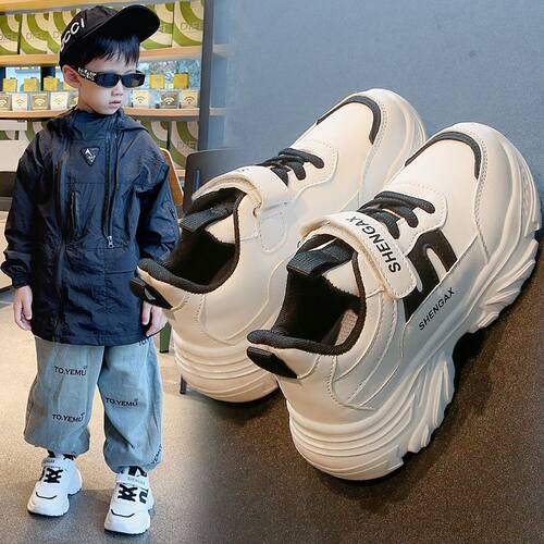 儿童运动鞋2025春秋新款防滑小白鞋男童轻便跑步鞋女童老爹鞋