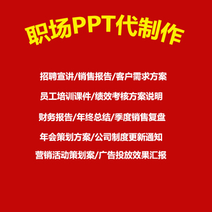 职场PPT制作述职报告员工培训年终总结财务报告面试招聘宣传销售