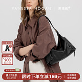 万鹏同款 VH女包行漫hobo包中号轻奢头层植鞣牛皮大容量单肩包