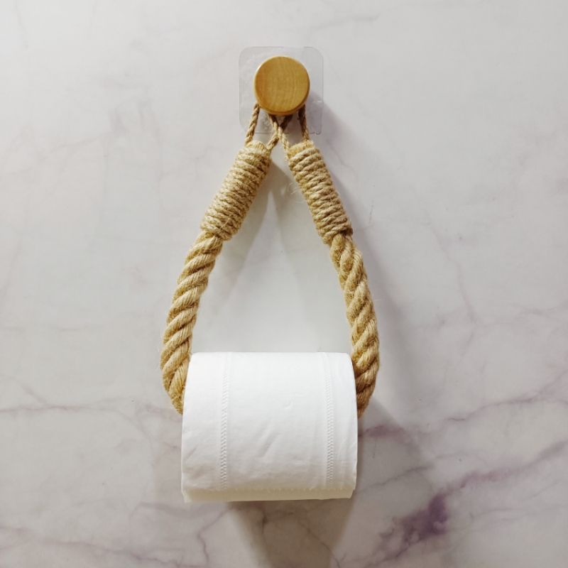 北欧手工编织卷纸架卫生间免打孔厕所纸巾盒纸巾架云朵款卫生纸架