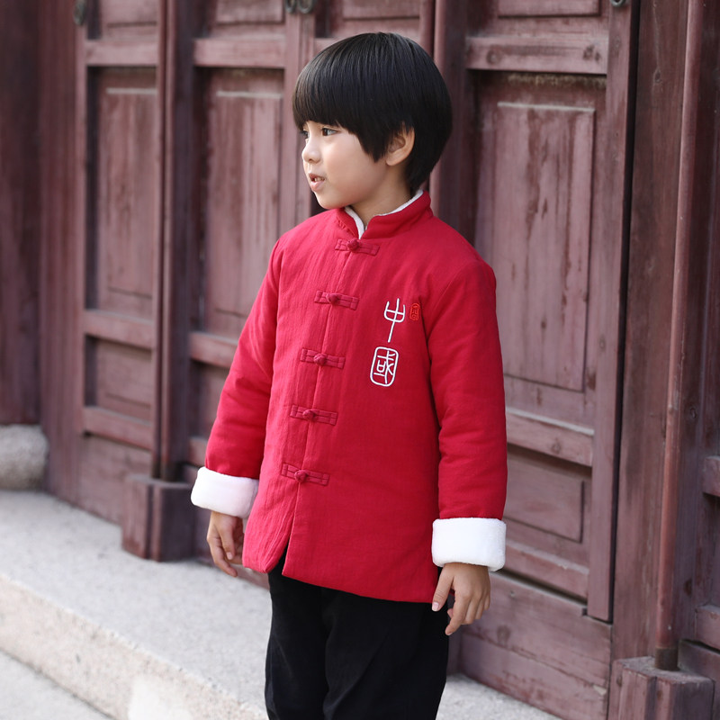 中国冬装男女童棉服国学唐装