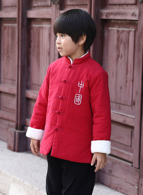 中国冬装男女童棉服国学唐装