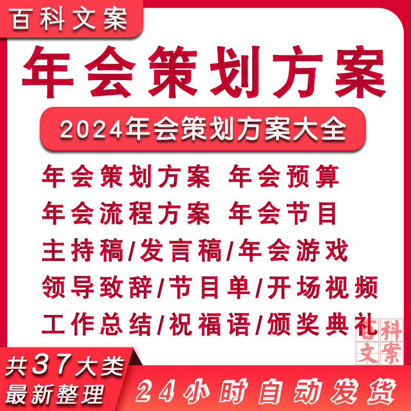 2024年龙年年会策划方案流程主持稿发言稿领导致辞预算游戏节目