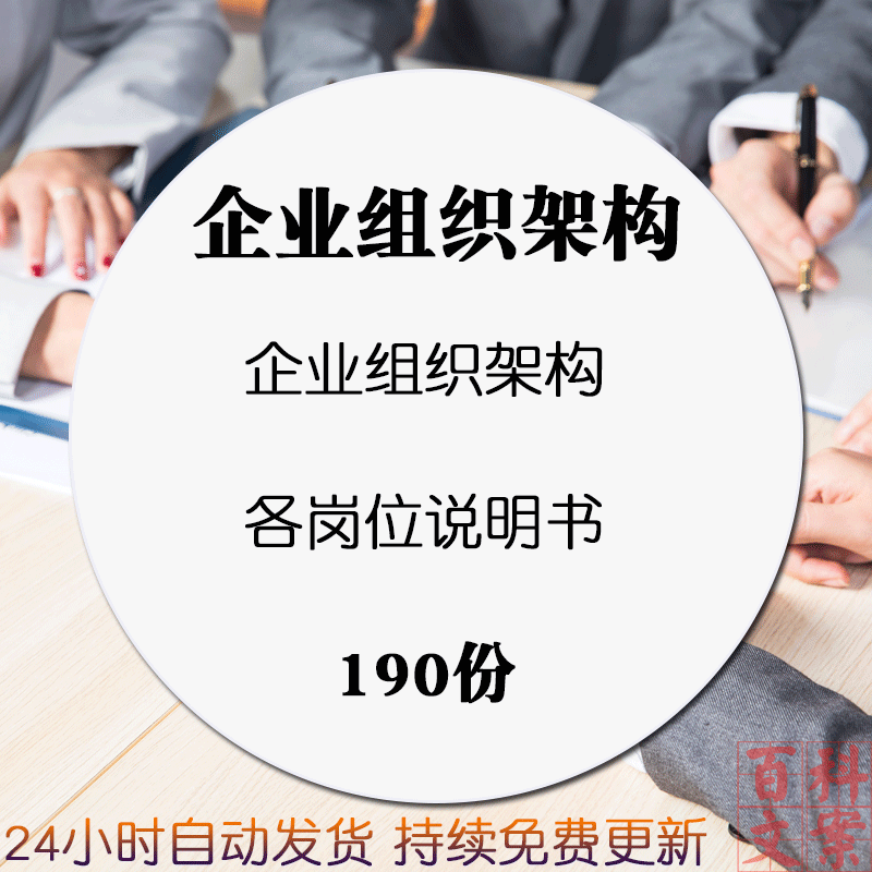 上市公司企业组织架构策划方案资料岗位说明模板名企结构实施案例