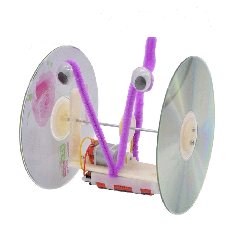 儿童科学实验科技小制作发明 学生DIY手工作业光盘平衡车创意玩具