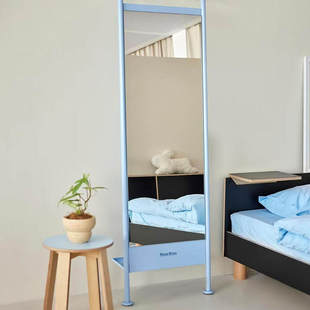 小清新创意金属靠墙方形穿衣镜子客厅服装 店高清防爆试衣镜落地镜