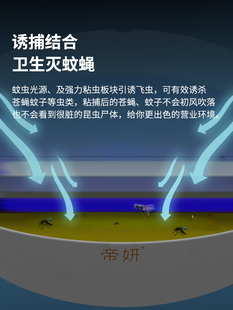 灭蚊蝇神器灭蚊灯商用粘捕式 2023新款 灭蝇灯餐厅饭店杀驱蚊灯家用