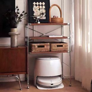 扫地机器人上方置物架可移动水箱上方基站柜下空式猫砂盆收纳架子