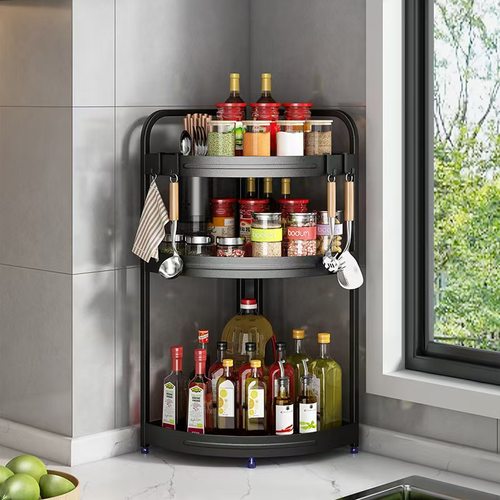 厨房三角转角调料瓶架多功能