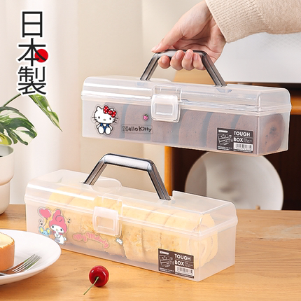 日本进口手提蛋糕卷包装盒毛巾卷瑞士卷打包食品级大容量重复使用