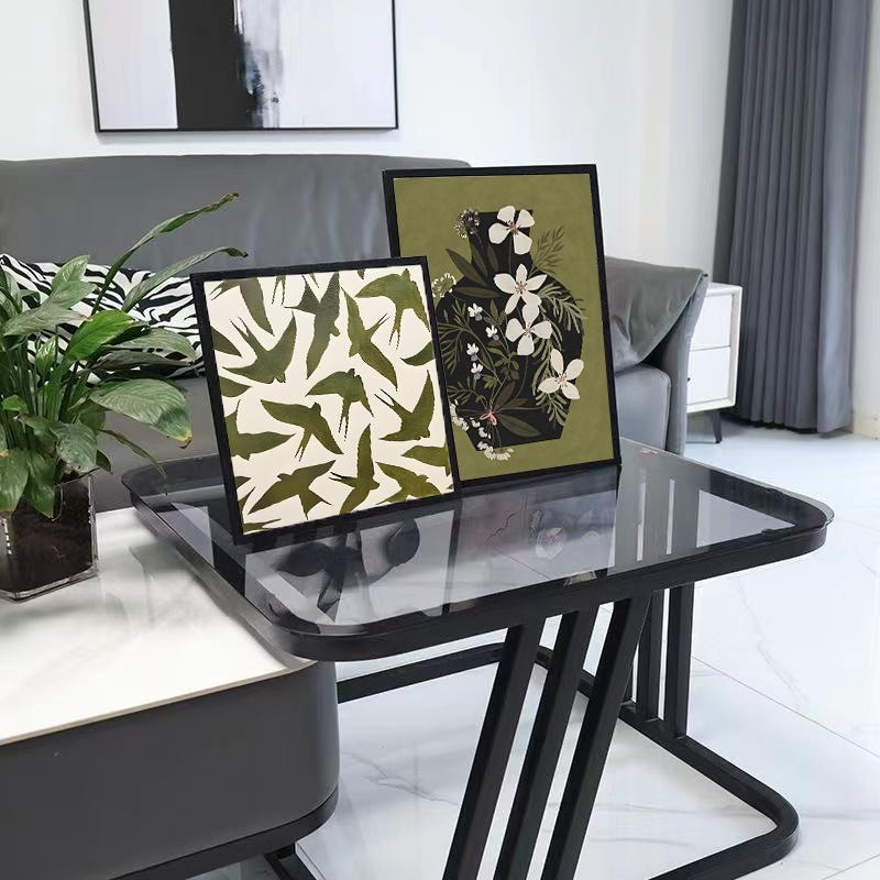 现代简约高级感复古画中式客厅电视柜摆画酒柜卧室装饰遮挡复古画图片