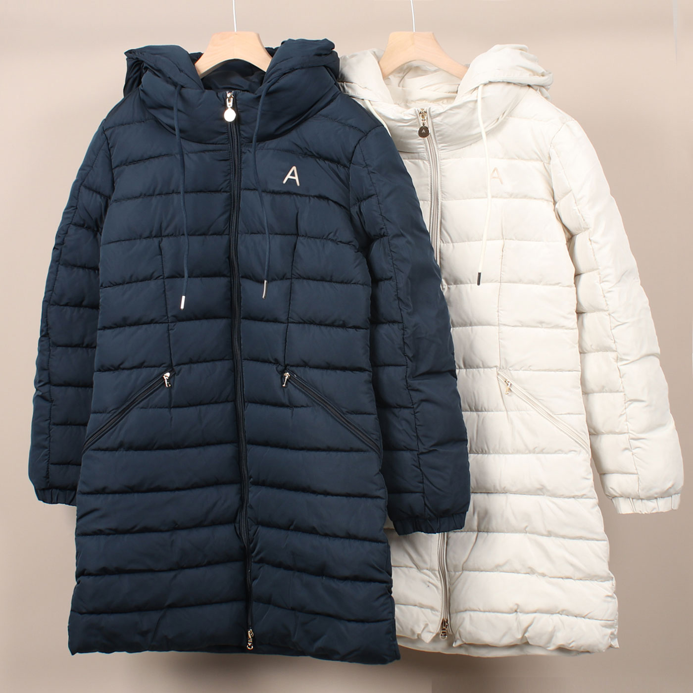 冬季厚实可拆帽修身保暖女棉服