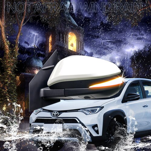 14凌放RAV4荣放后视镜灯动态蓝光
