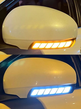 普锐斯小霸王WISH后视镜灯MYVI流光转向动态蓝REIZ锐志照地迎宾灯