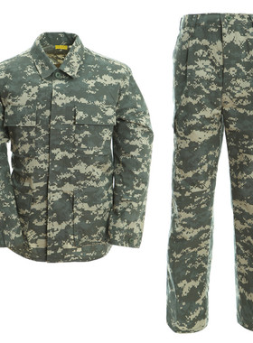 外贸尾货 ACU迷彩作训服 春秋夏多口袋迷彩战术套装 USSS威龙