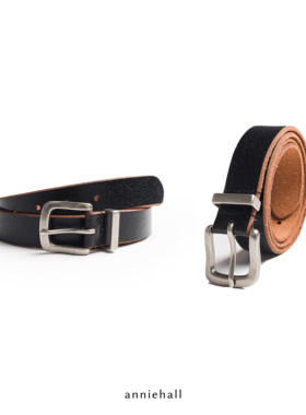 Anniehall25fw Aged western belt做旧雅痞西部复古头层牛皮皮带