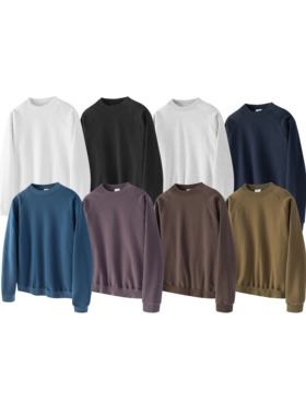 Anniehall25fw raglan crewneck加绒基础保暖复古插肩袖圆领卫衣