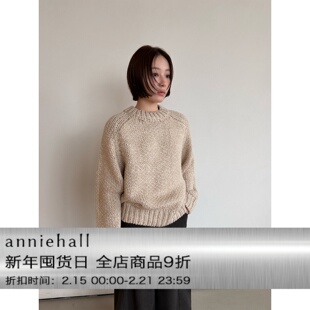 Anniehall25fw 北欧风格陵兰加厚大粗针手工编织棒针羊毛毛衣