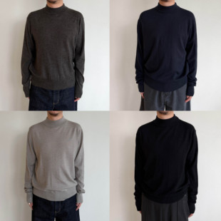 knitwear保温层小高领羊毛针织衫 layer 打底 base Anniehall25fw