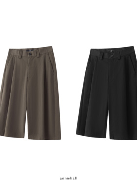 Anniehall25ss six-inch shorts水洗质感重磅混纺设计师6分裤短裤