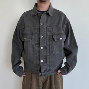 Anniehall24fw type2 denim jacket 水洗灰定制蜡染做旧牛仔夹克