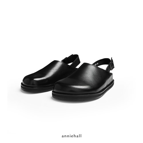 北欧气质带跟勃肯皮鞋头层牛皮