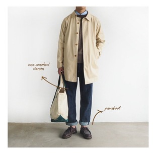coat 卡其色深蓝色男女文艺日系秋冬外套 单排扣风衣中长款