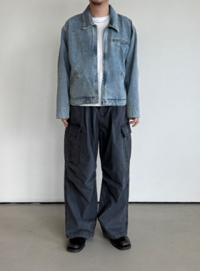 Anniehall25ss military trousers双色做旧套染作训长裤洗旧布料