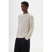 knit Anniehall25fw slub sweater纯棉天然质感竹节感大肚纱毛衣