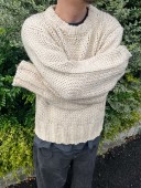 Anniehall woolen knitwear粗针冰岛羊毛手工感复古毛衣短宽裁剪
