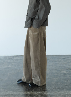 Anniehall24fw corduroy slacks复古灯芯绒长裤高质感宽松保暖