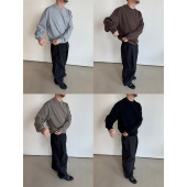 weight超重磅可调节下摆抽绳松紧长袖 Anniehall25fw heavy Tee