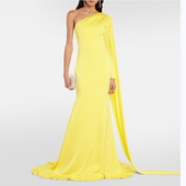 高端大气晚礼服醋酸缎长裙2024新款 气质优雅女 年会舞台走秀妈妈装